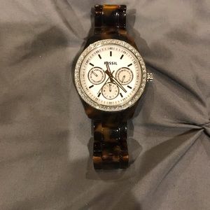 Ladies Fossil watch -tortoise shell